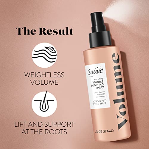 Suave Simply Styled Root Lifting Hair Spray, Volume Boosting Hairspray 6 oz