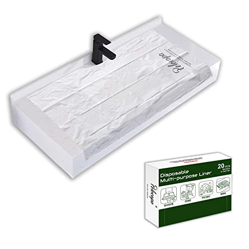 Pelocapa Disposable Hair Beard Catchers, Disposable Sink Protectors Liners for Trimming, 20 Pcs Large Sink Covers for Beard Grooming