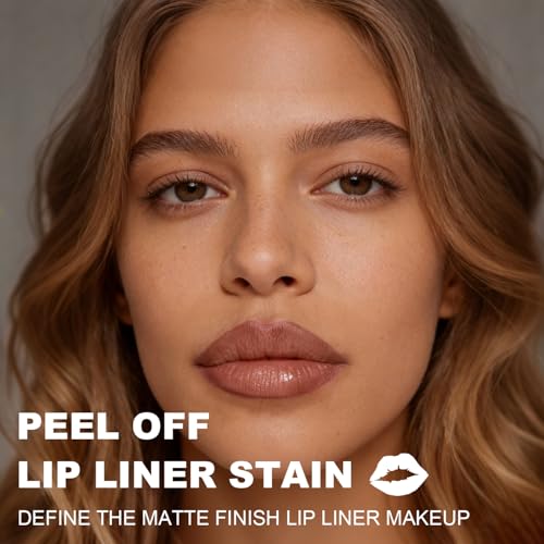 KIMIEYE Peel Off Lip Liner Stain Kit - Long Lasting Brown Tint