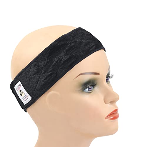 Adjustable Non-Slip Wig Grip Headband for Women - Black