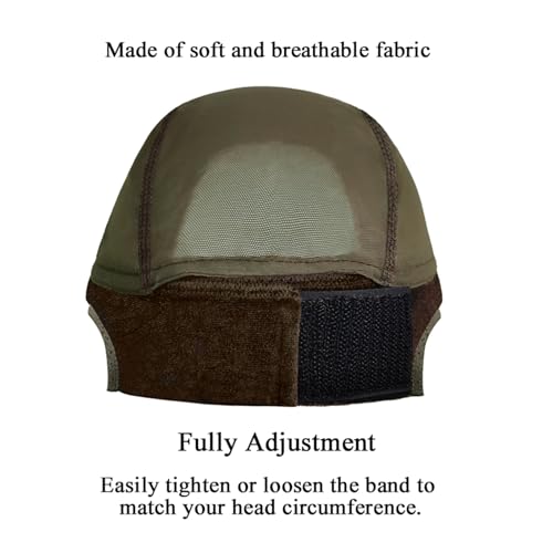 2-Pack Adjustable Non-Slip Wig Grip Caps with Transparent Lace Front