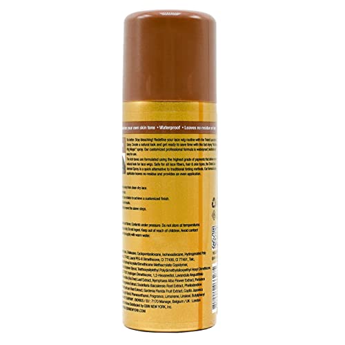 EBIN NEW YORK Lace Tint Spray, Medium Dark Brown - 2.7 Fl Oz (Wig Tint)