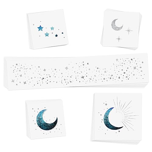 Silver Glitter Face Freckles & Body Tattoos – 25 Celestial Patches