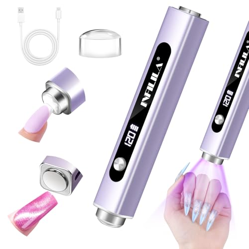 NXJ INFILILA 3-in-1 Handheld UV Nail Lamp with Cat Eye Magnet & Stamp