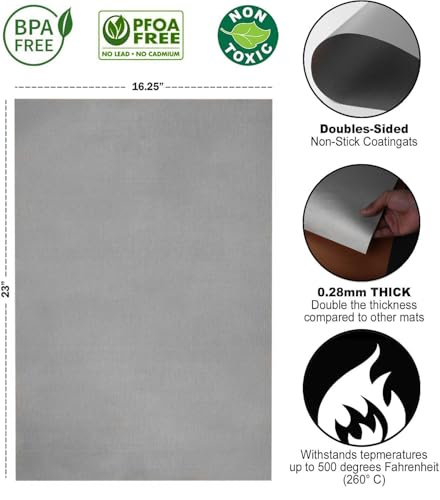 Reusable Non-Stick Oven Liners - Heavy Duty 3 Pack, Heat Resistant