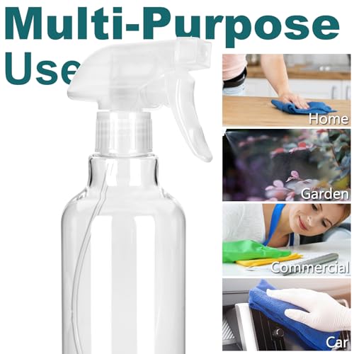 16.9oz Adjustable Spray Bottles - 2 Pack for Cleaning & Hair