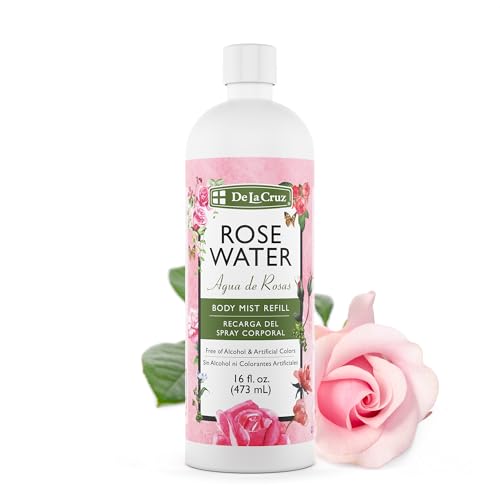 De La Cruz Rose Water Body & Hair Mist - 16 Fl Oz Refill