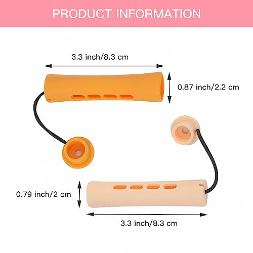 Alifuao 20-Piece Perm Rod Set for Natural Hair - Orange & Beige Curling Rollers (10 Pack of 2 Variations)