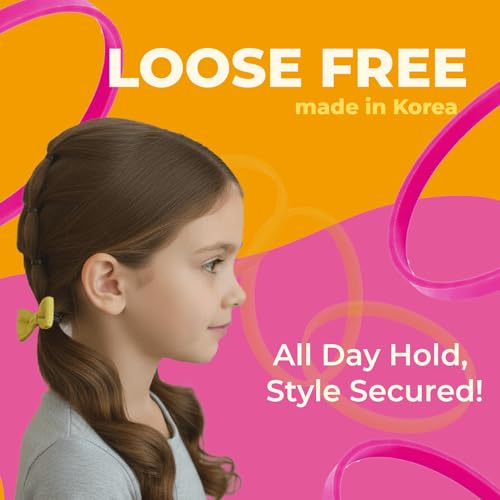 PONIIBAND 2000pcs Non-Toxic Clear Elastic Hair Bands - Snag-Free TPU Ties