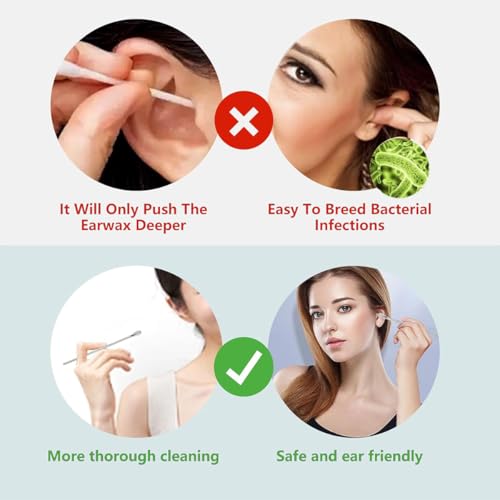Jcwto Pleteffect Ear Cleaner Set Black - Earwax Removal Tool Kit with PU Leather Case