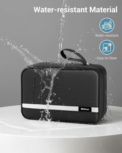 Maliton Black Hanging Toiletry Bag for Travel - Waterproof & Spacious