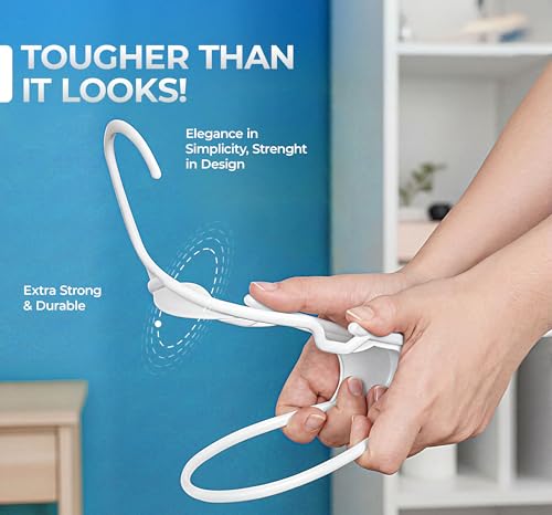 Beddora 20-Pack Plastic Hangers - Space-Saving Closet Organizer