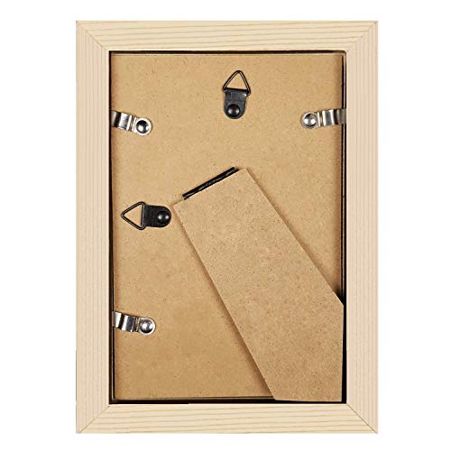 FUNTRESS 4x6 Collage Picture Frame – Solid Wood Wall Display (2 Pack)