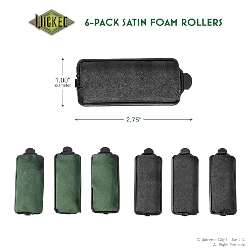Elphaba Satin Foam Rollers - Heatless Curlers (Pack of 2) - Conair