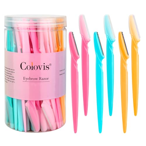 66 Pcs Eyebrow & Face Razor Set for Women & Men with Protective Cover - Safe & Easy to Use