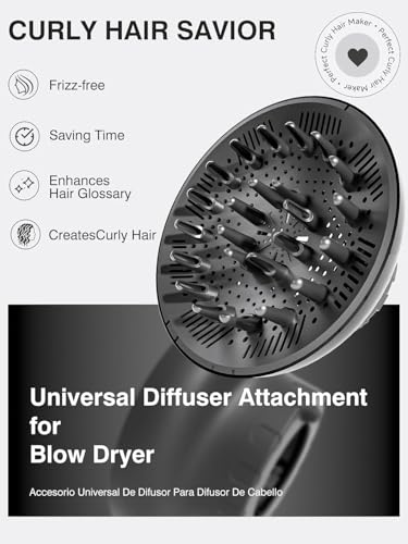 Meborll Hair Diffuser Attachment for Curly Hair - Universal Fit