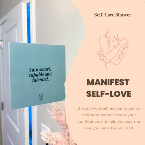 Waterproof Affirmation Cards for Positive Self-Care in the Shower
