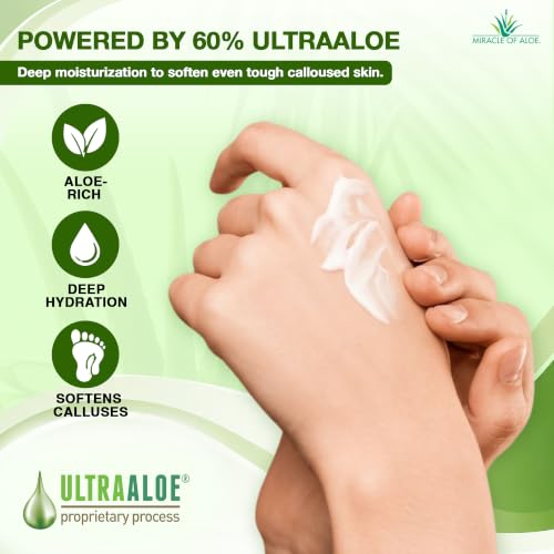 Miracle of Aloe UltraAloe Foot Cream 9 oz Pack of 2 with Hand Repair