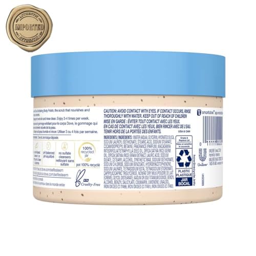 Dove Exfoliating Body Polish Macadamia & Rice Milk 10.5 oz