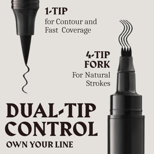 Jet Black Beard Pencil Filler & Brush for Men - Striking Viking