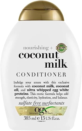OGX Nourishing Coconut Milk Conditioner 13 Fl Oz (Pack of 2) - Sulfate-Free