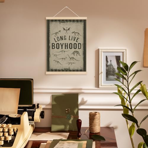 MOTERMATE Dinosaur Wall Art Poster for Boys - 12x16 In Canvas Decor