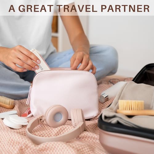 RHOS Folding Hair Brush with Mirror - Mini Pocket Brush for Travel