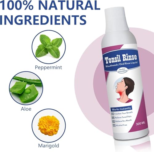 Tonsil Stone Remover Mouthwash - Alcohol-Free Oral Rinse, 300ml