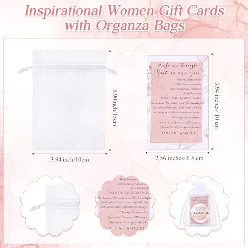 25 Set Inspirational Compact Mirrors Bulk Gift with Cards and Organza Bags