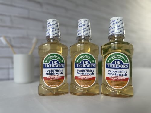 Dr. Tichenor's Peppermint Mouthwash Concentrate 8 Fl Oz (Pack of 3)