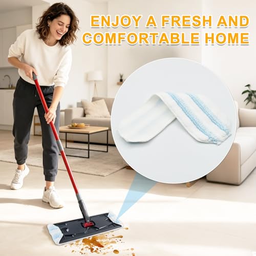 Microfiber Mop Pads for OCedar H2prO Flat Mop - 6 Pack Replacements