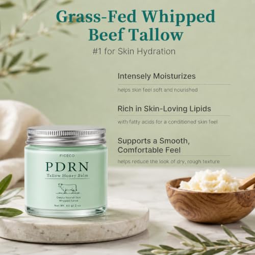 Ficeco PDRN Beef Tallow Balm with Manuka Honey - 2 oz Face Moisturizer