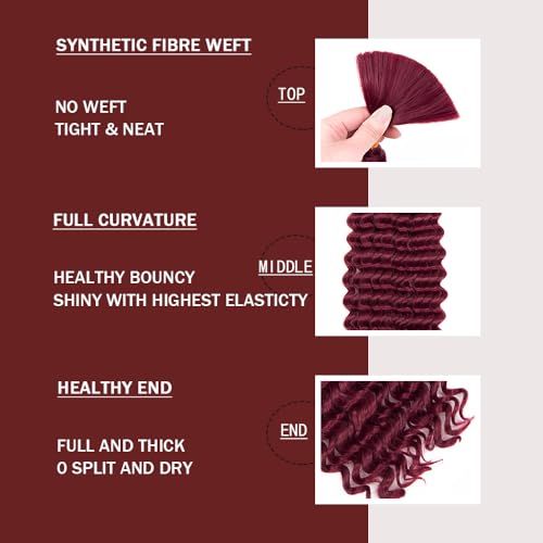 20 Inch Deep Wave Boho Braiding Hair Extensions - 2 Bundles
