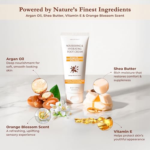 Argaviva Foot Cream for Dry Cracked Heels with Argan Oil & Shea Butter
