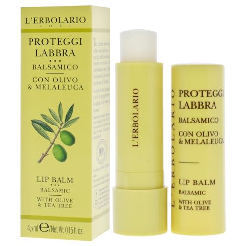 L'Erbolario Olive and Tea Tree Lip Balm – Moisturizing Lip Treatment