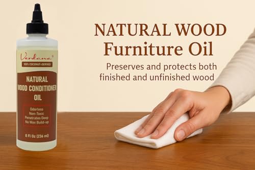 Verdana Natural Wood Conditioner Oil - 8 Fl Oz - Non-Toxic Furniture Care