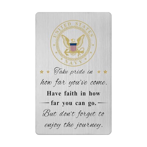 Navy Graduation Card for Men & Women - Inspirational Gift