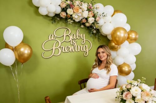 A Baby is Brewing Wooden Sign - Charming Baby Shower Decor
