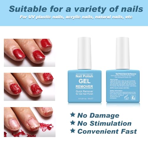No Foil Gel Nail Polish Remover – 3-Minute Acetone-Free Formula