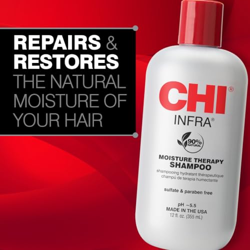 CHI Infra Hydrating Shampoo for Damaged Hair 12 Fl Oz - Sulfate & Paraben-Free