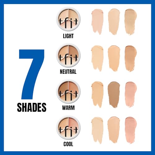TFIT 3 Color Concealer Cream Palette - 01 Neutral, Full Coverage