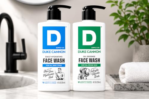 Duke Cannon Oil Defense Face Wash for Men - 8 fl oz Daily Cleanser