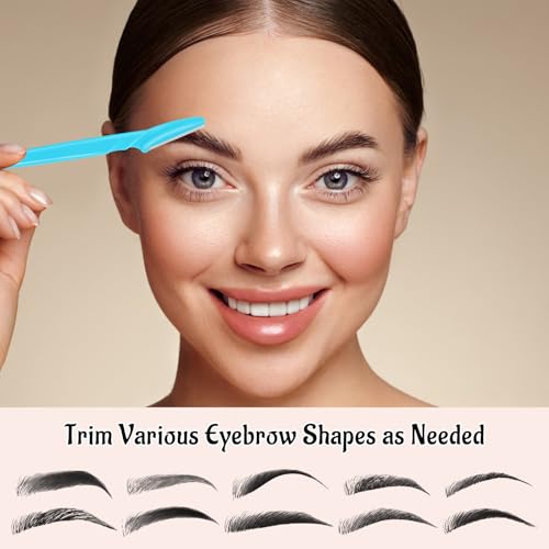 30-Piece Facial Razor Set - Multicolor Eyebrow Trimmers for Men & Women