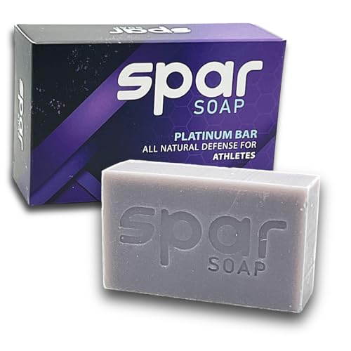 Spar Soap Platinum Lavender Tea Tree Bar Soap - 4 oz | All-Natural Cleansing for Athletes