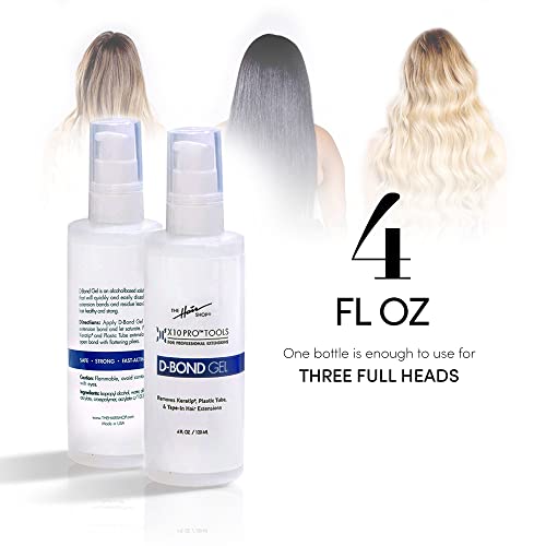 The Hair Shop D Bond Gel Remover for Keratin Glue and Tape-In Extensions, 4 oz