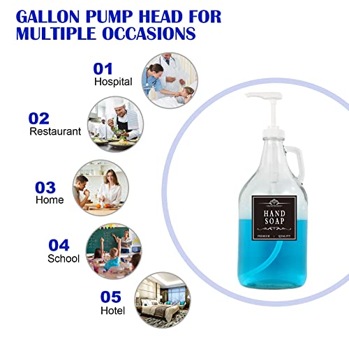 Watsango 4-Pack Leak-Proof Gallon Pump Dispensers - 128oz