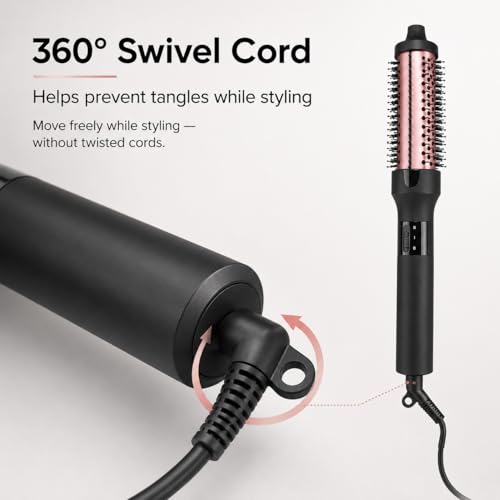 1.5-Inch Thermal Curling Brush for All Hair Types - Fast Heating, Anti-Scald
