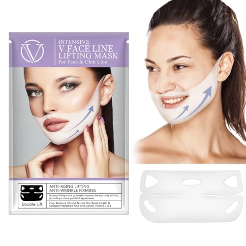 V-Line Lifting Mask, Collagen Chin Strap for Jawline & Double Chin (8 Pack)