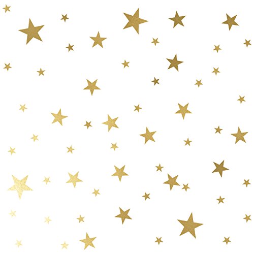 Gold Star Wall Decals - 189 Count Removable Peel and Stick