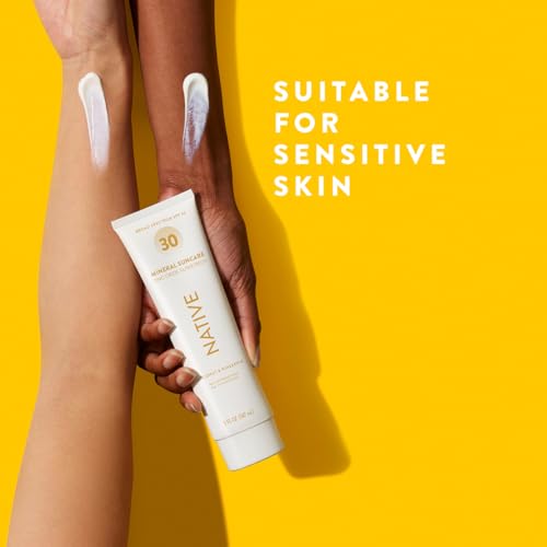 Native Sunscreen SPF 30 with Zinc Oxide - Coconut & Pineapple, 5oz, Dermatologist Tested for Sensitive Skin